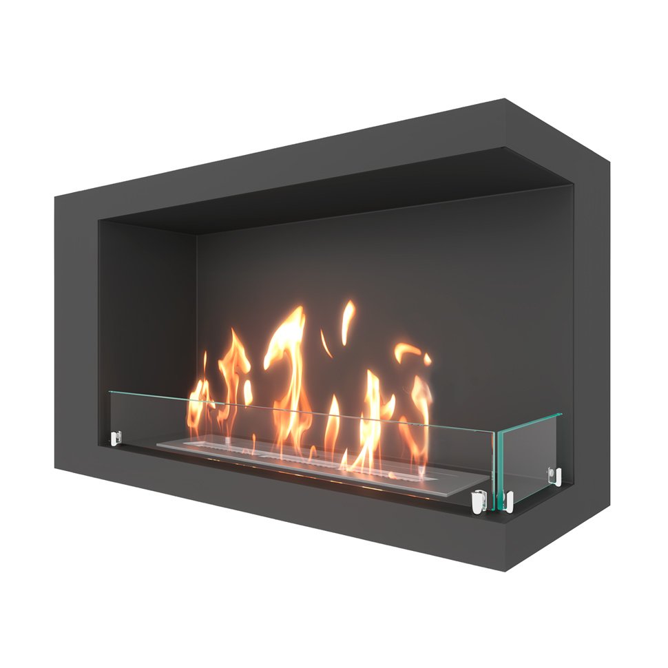 Биокамин угловой SteelHeat LONG 900 правый