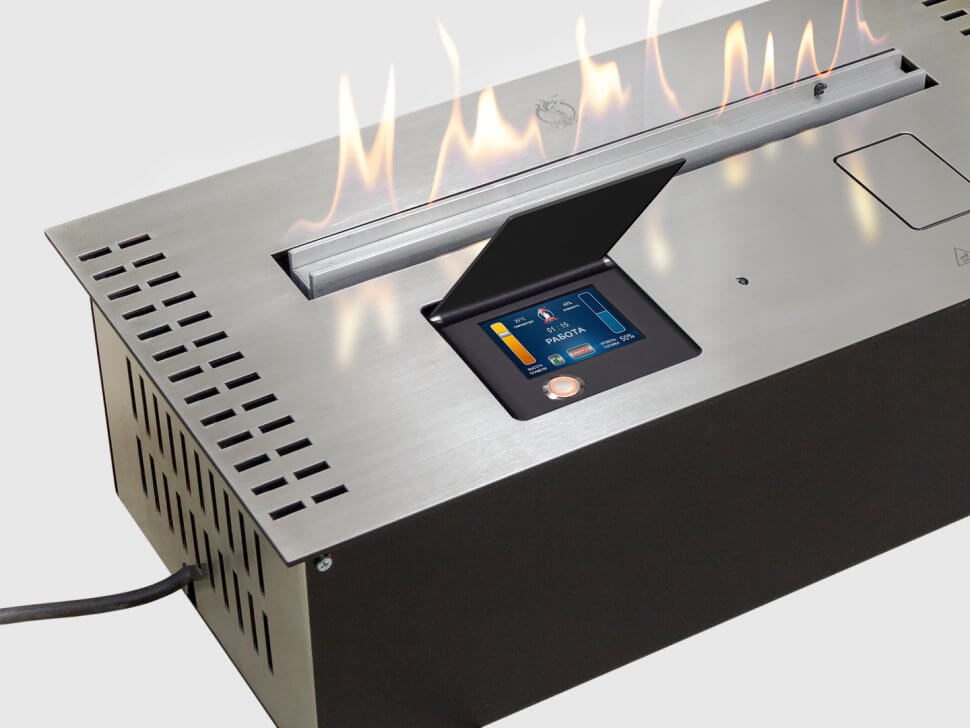 Автоматический биокамин Lux Fire Smart Flame 800 RC INOX